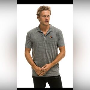 Aviator Nation Polo Shirt Rainbow N Logo Embroidered California Surf